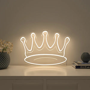 Queen Crown Design Warm LED Neon Light