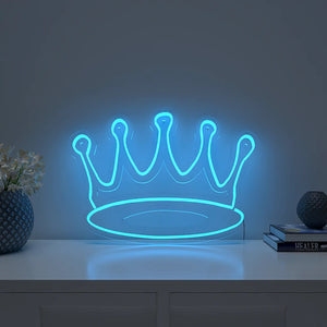 Queen Crown Design Warm LED Neon Light