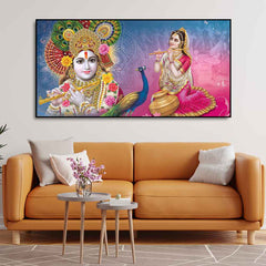 Radha and Kanha Ji Canvas Wall Painting