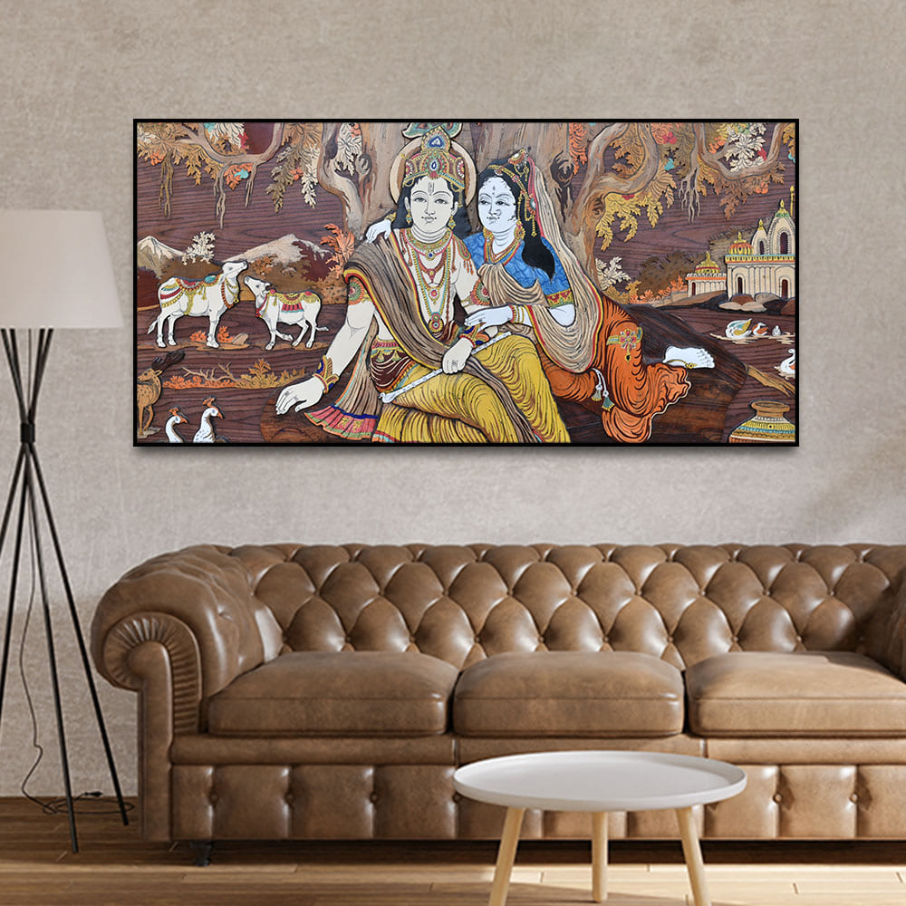 Radha Krishna Canvas Wall Painting