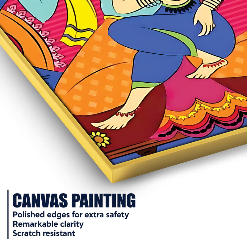 Radha Krishna Canvas Wall Painting | Devotional Wall Decor & Gifting