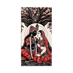 Radha Krishna Canvas Wall Painting | Spiritual Hindu Wall Art for Living Room & Bedroom Décor