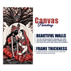 Radha Krishna Canvas Wall Painting | Spiritual Hindu Wall Art for Living Room & Bedroom Décor