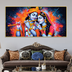 radha-krishna-color-splash-modern-painting