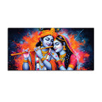 Radha Krishna Color Splash Modern Painting