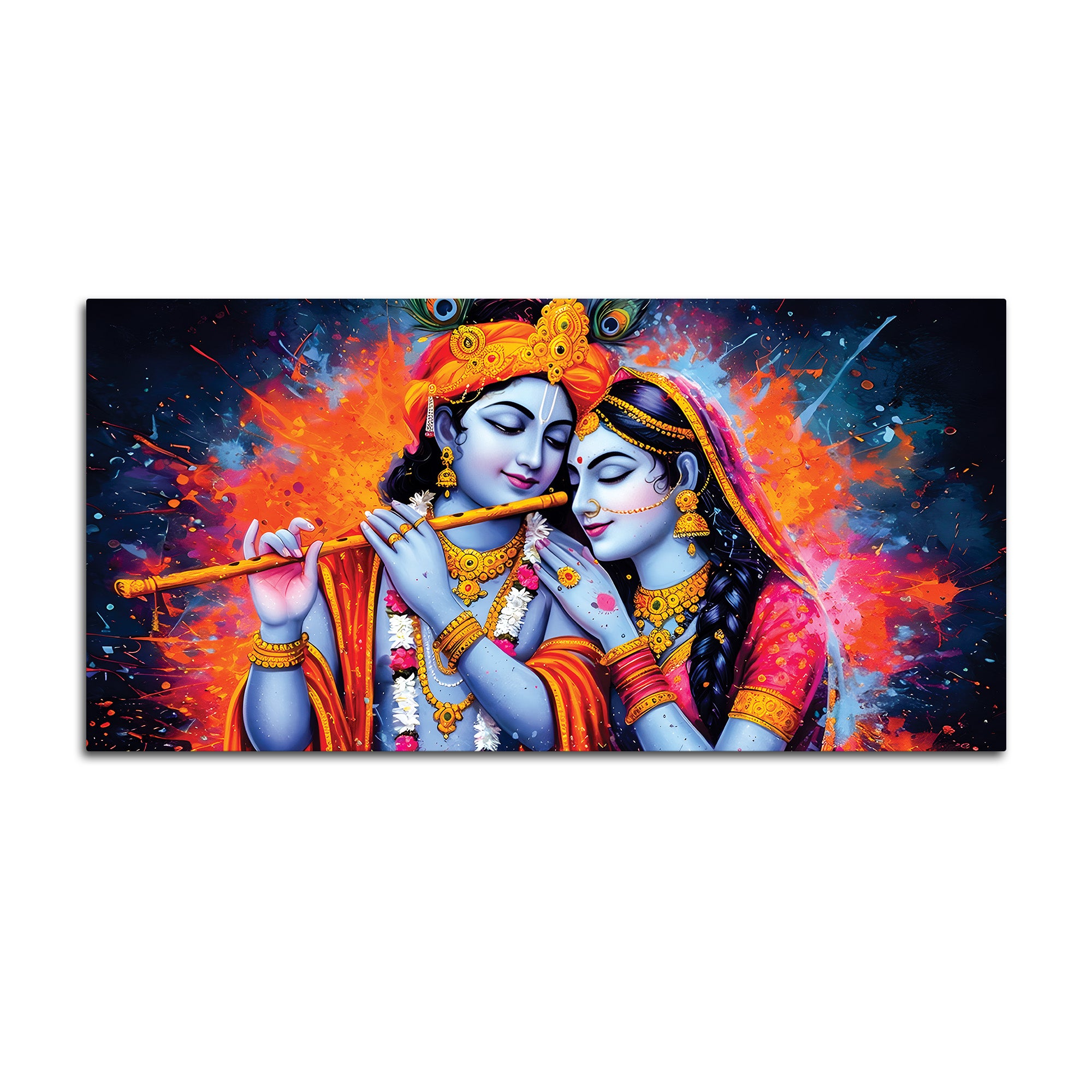 Radha Krishna Color Splash Modern Painting