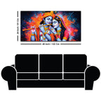 Radha Krishna Color Splash Modern Painting
