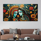 Radha Krishna Decorative Indian Canvas Painting