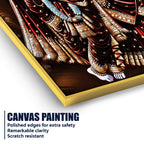 Radha Krishna Devotional Painting | Hindu Religious Décor