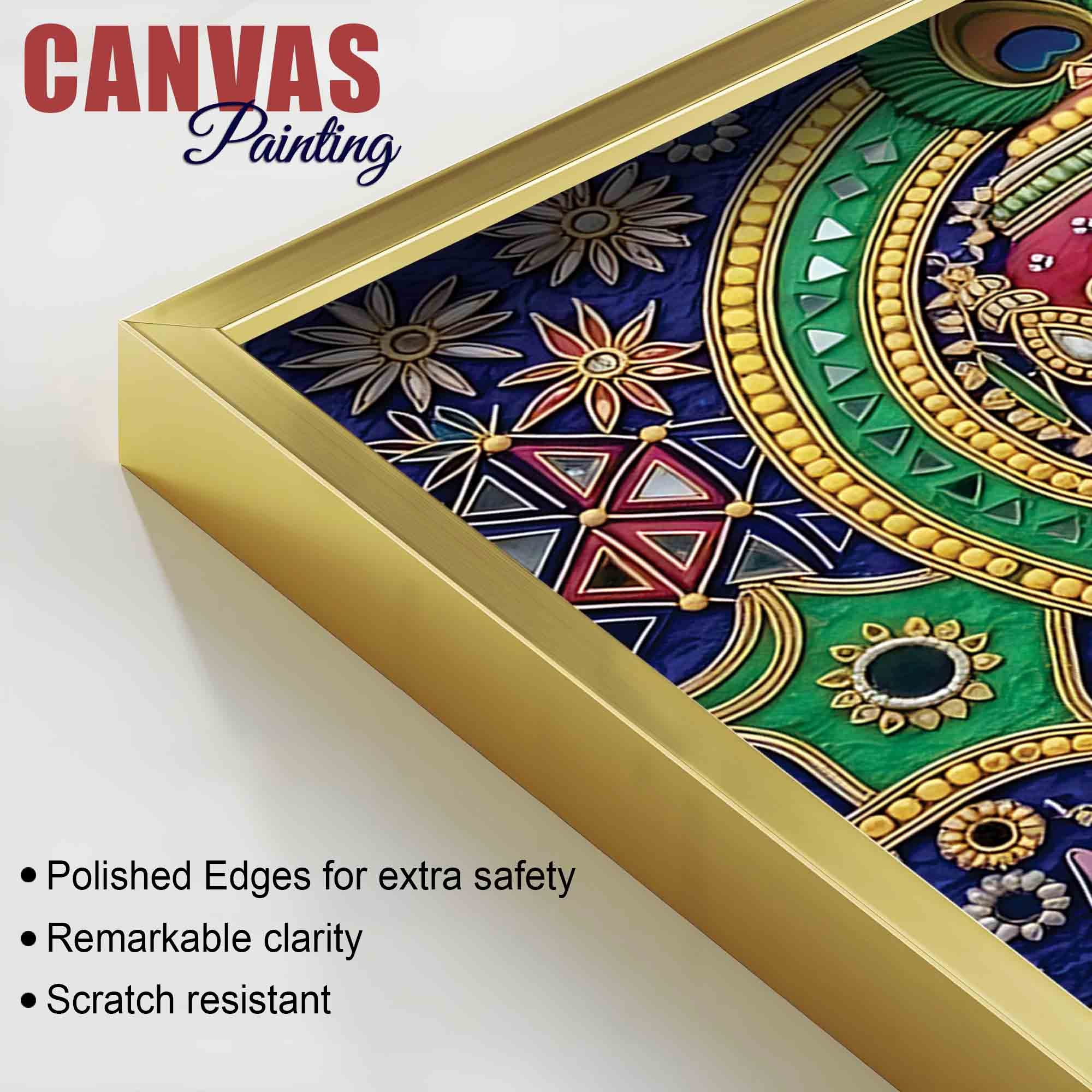 Radha Krishna Divine Canvas Painting | Spiritual Wall Décor