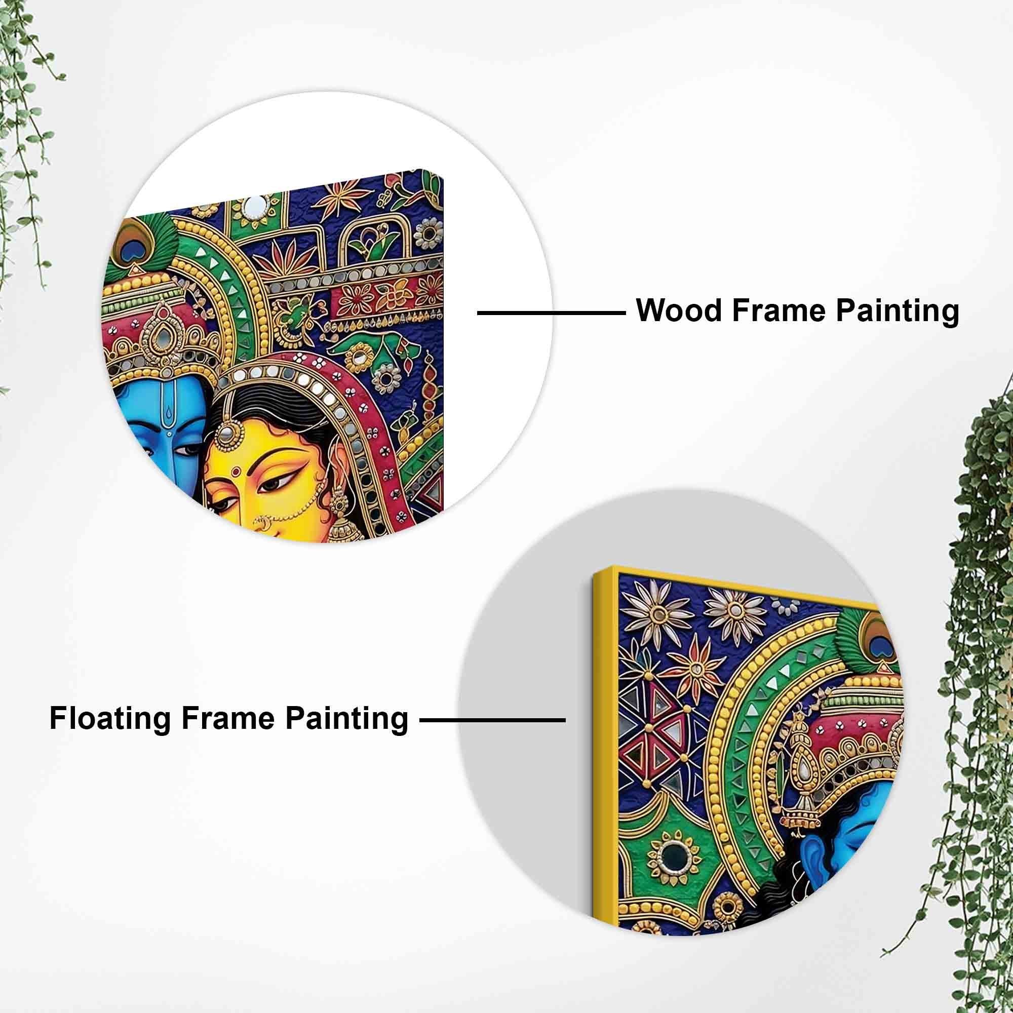 Radha Krishna Divine Canvas Painting | Spiritual Wall Décor