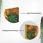 Radha Krishna Divine Peacock Theme Painting