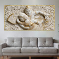 Radha Krishna Eternal Embrace 3D Canvas Wall Painting