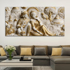 Radha Krishna Eternal Grace 3D Canvas Wall Painting