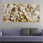 Radha Krishna Eternal Grace 3D Canvas Wall Painting