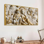 Radha Krishna Eternal Grace 3D Canvas Wall Painting