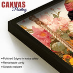 Radha Krishna Floral Garden Premium Wall Painting