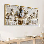 Radha Krishna Gokul Leela 3D Canvas Wall Painting