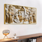 Radha Krishna Jhulan Utsav 3D Canvas Wall Painting