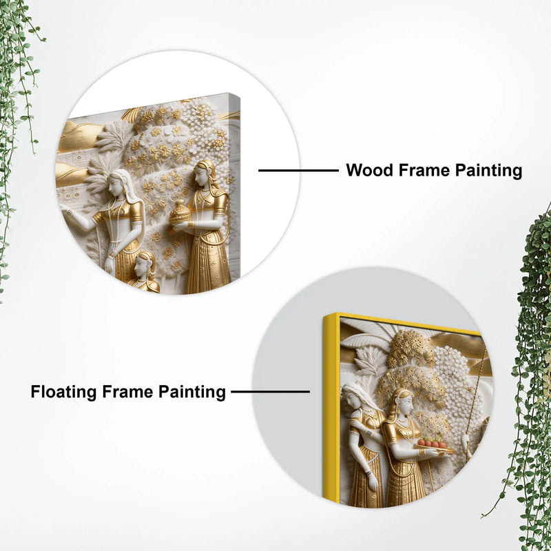 Radha Krishna Jhulan Utsav 3D Canvas Wall Painting