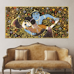 Radha Krishna Love Pichwai Style Premium Wall Painting