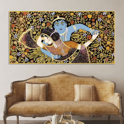 Radha Krishna Love Pichwai Style Premium Wall Painting