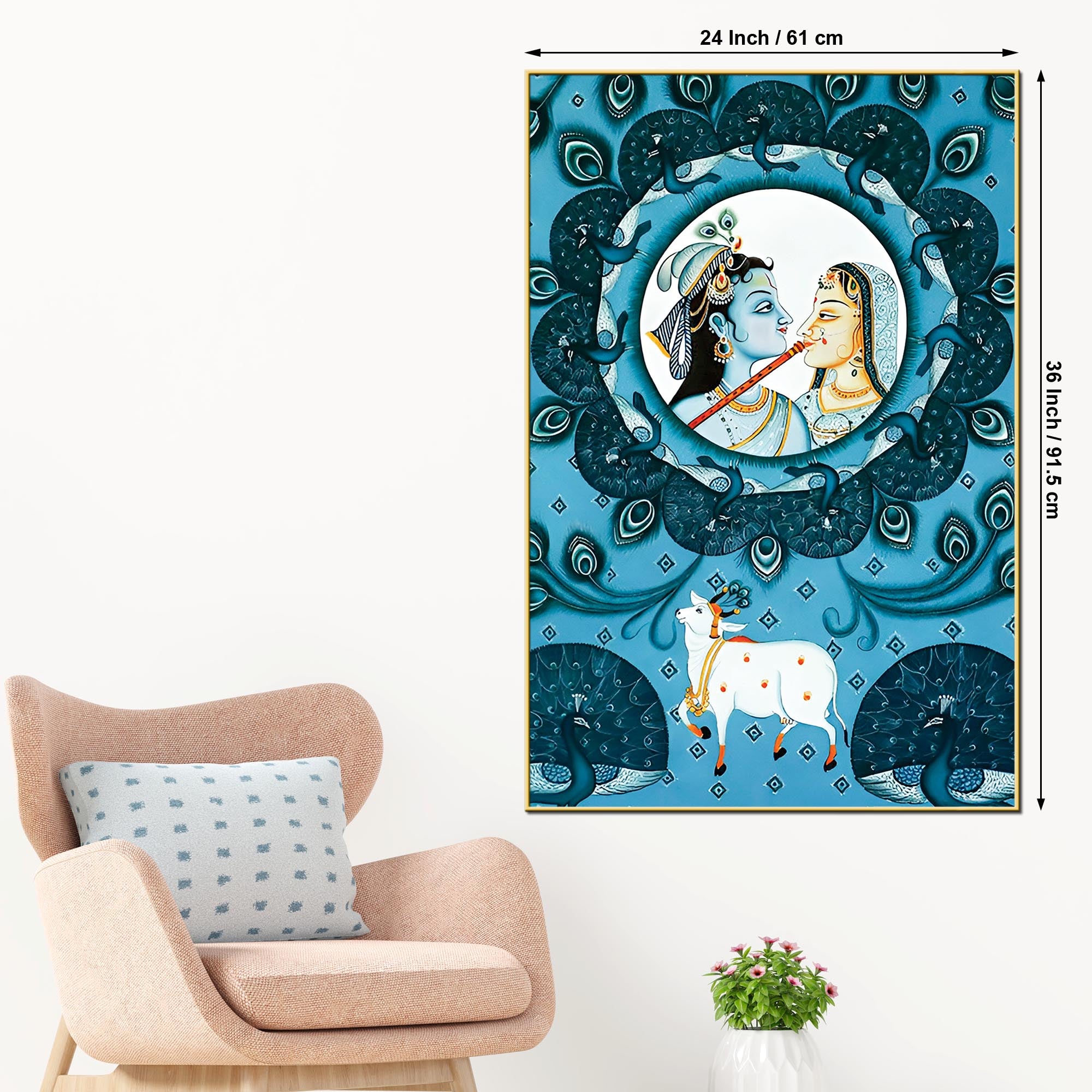 Radha Krishna Love Scene Pichwai Painting | Nathdwara Art