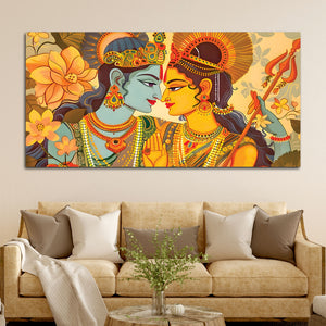 Radha Krishna Modern Indian Painting for Home Décor