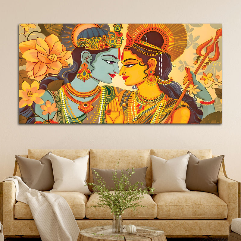 Radha Krishna Modern Indian Painting for Home Décor