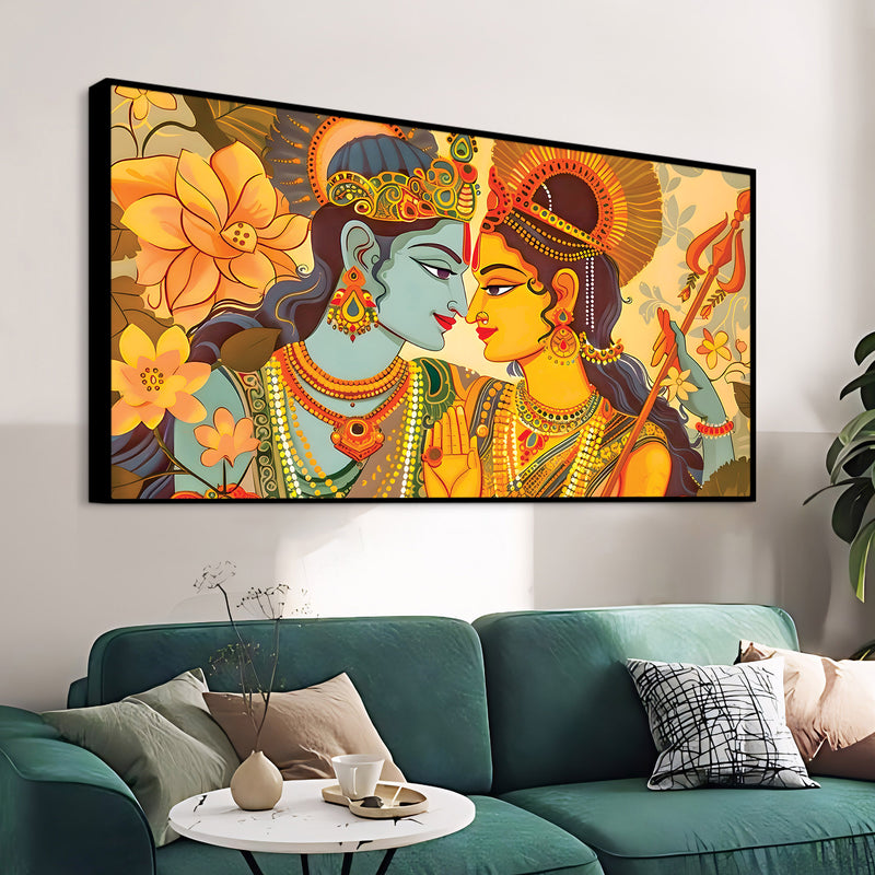 Radha Krishna Modern Indian Painting for Home Décor