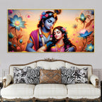 Radha Krishna Modern Wall Art Canvas Wall Painting