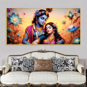 Radha Krishna Modern Wall Art Canvas Wall Painting