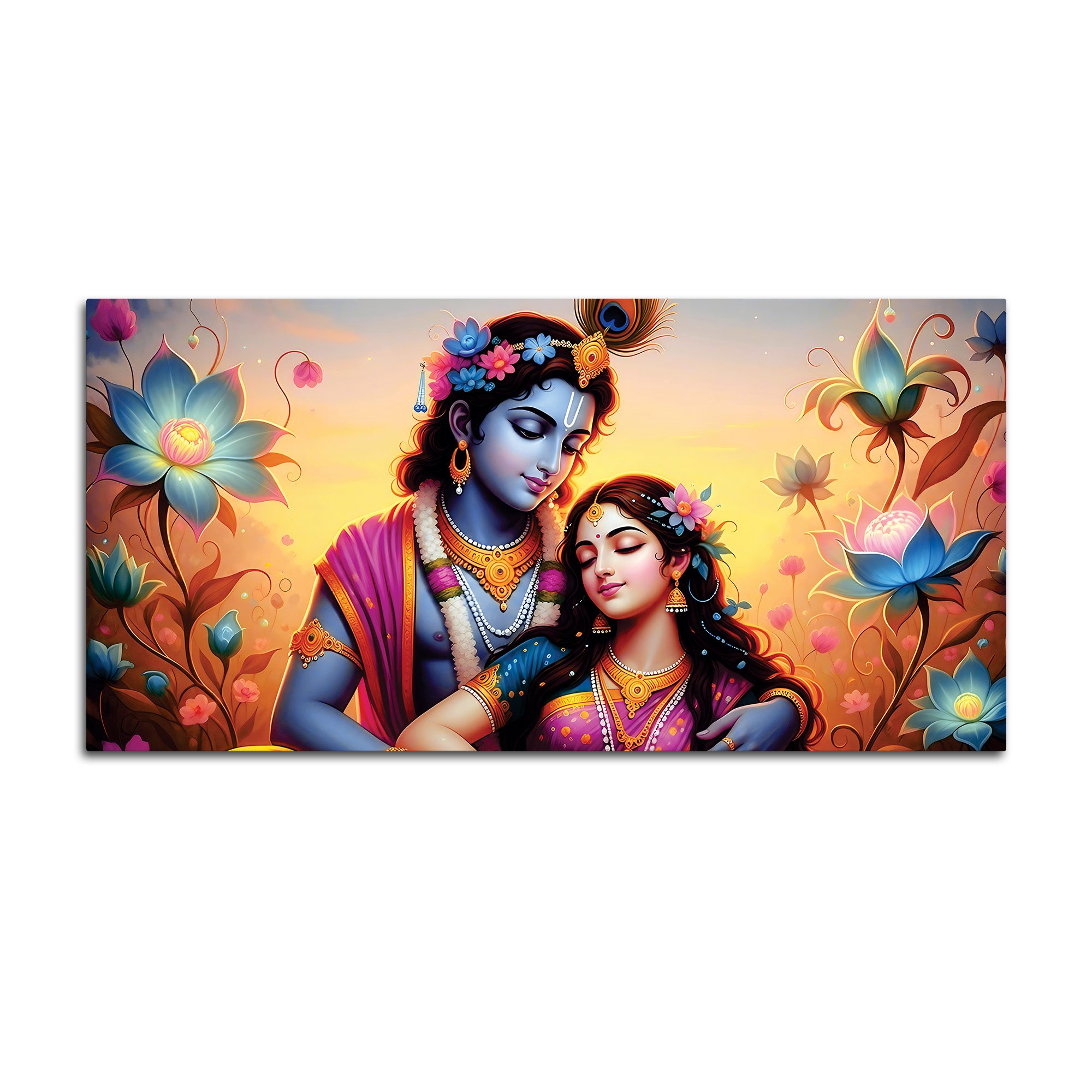 Radha Krishna Modern Wall Art Canvas Wall Painting