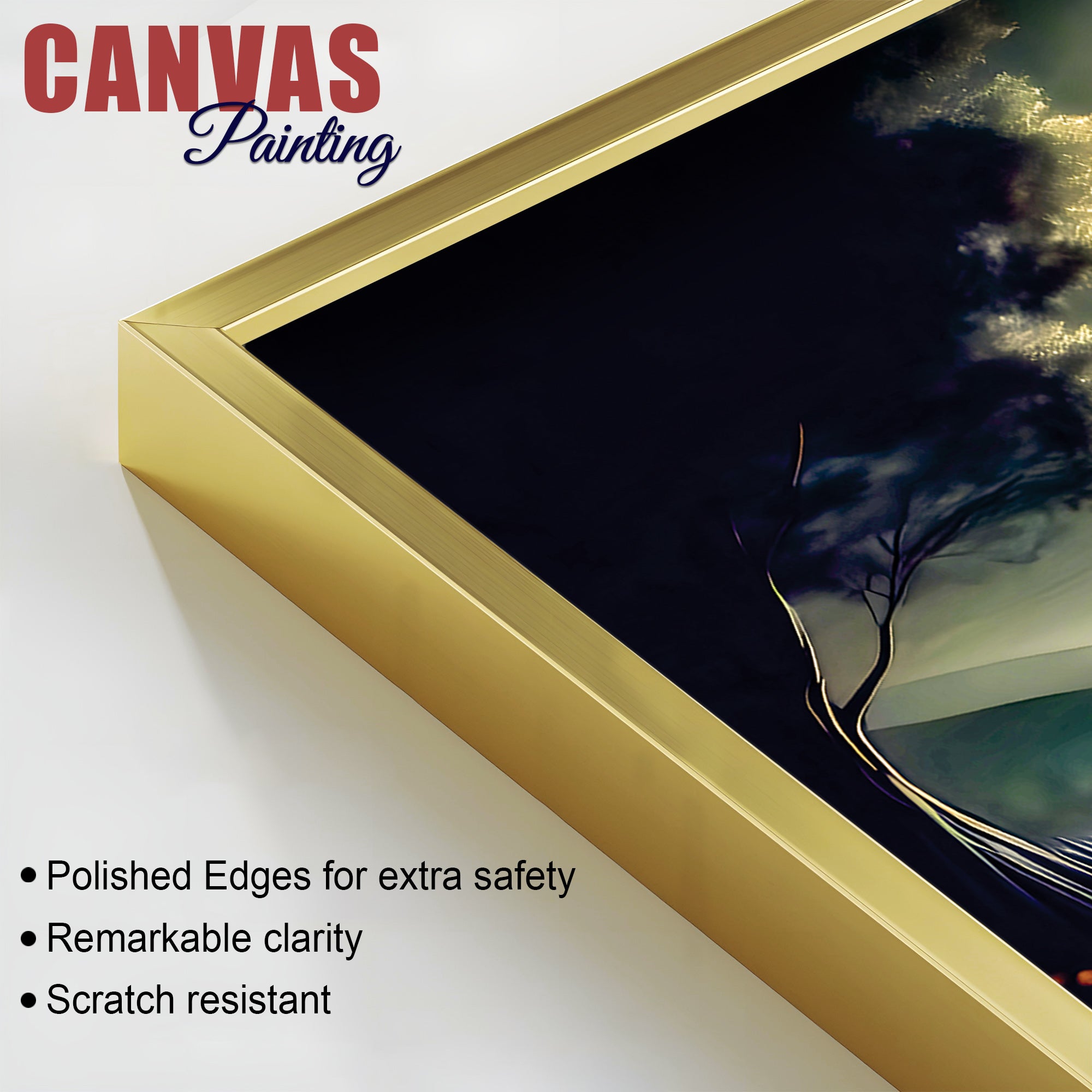 Radha Krishna Moonlight Devotional Painting Wall Art