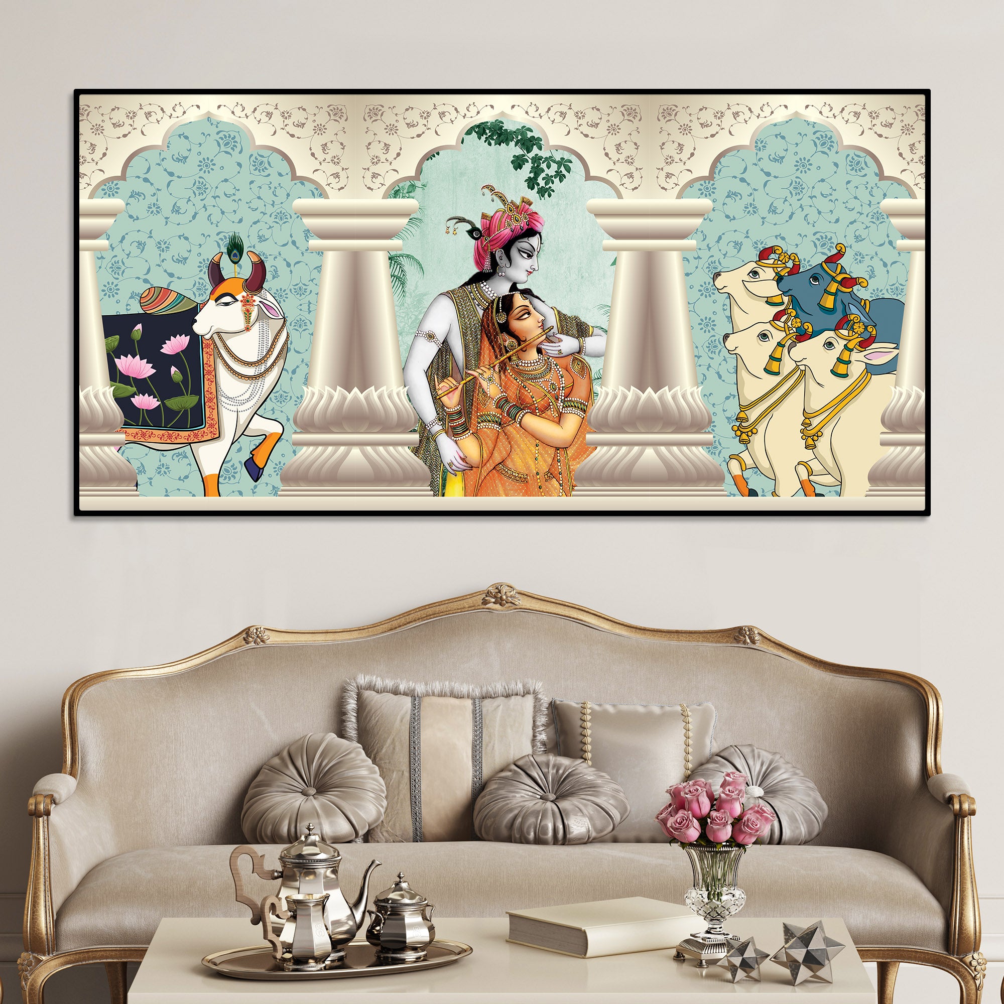 Radha Krishna Nathdwara Pichwai Premium Wall Painting