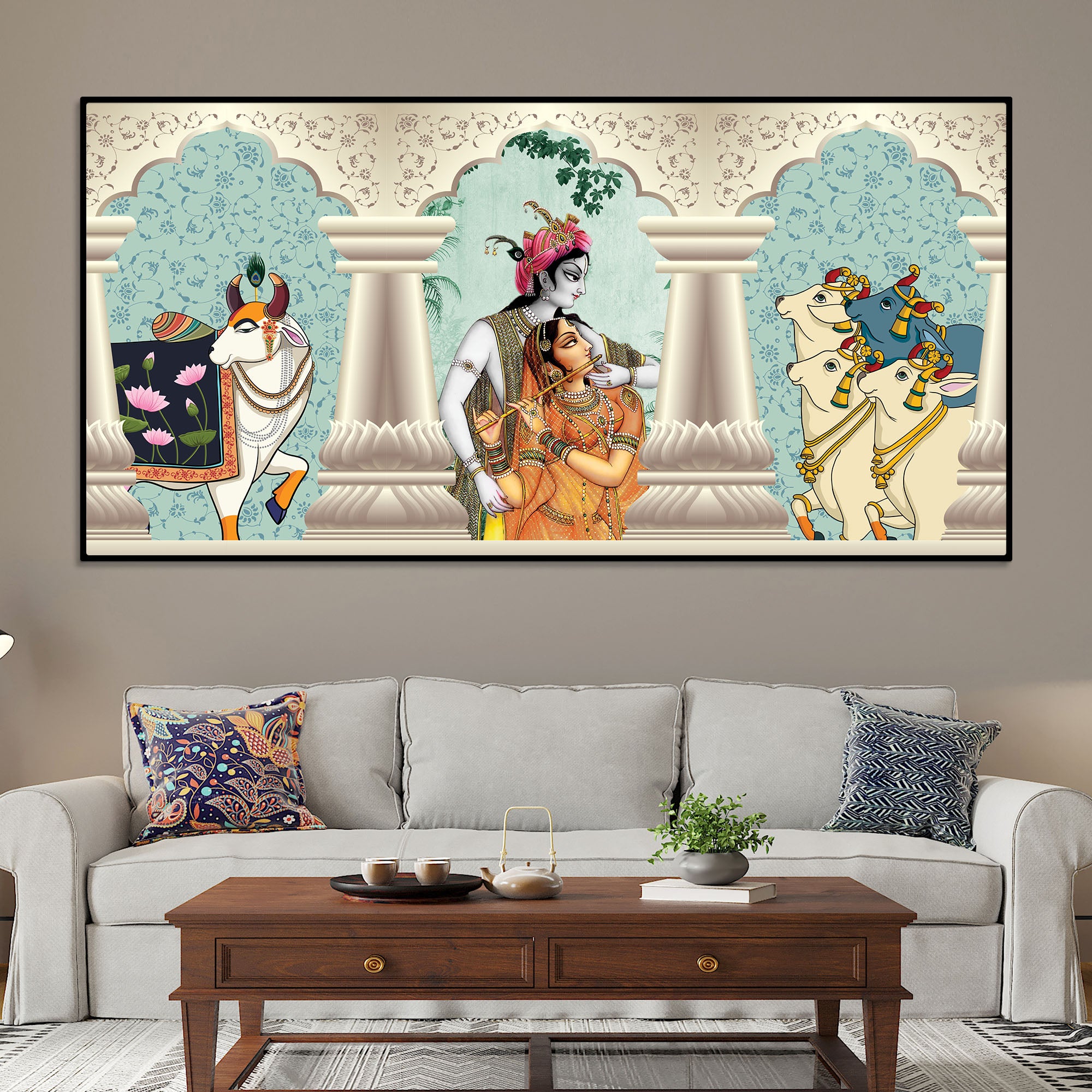 Radha Krishna Nathdwara Pichwai Premium Wall Painting