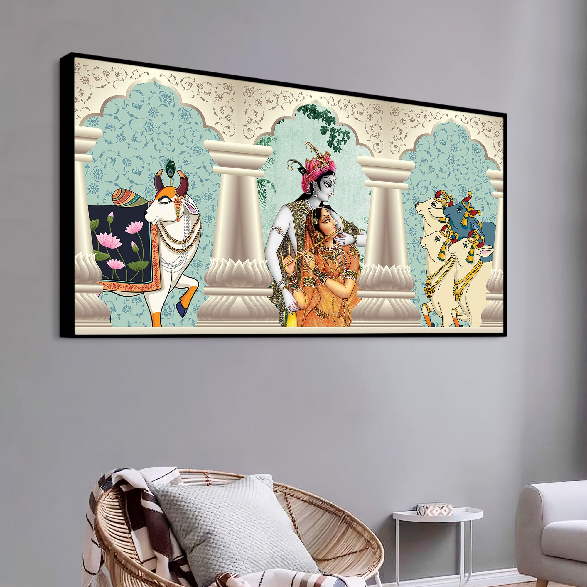 Radha Krishna Nathdwara Pichwai Premium Wall Painting