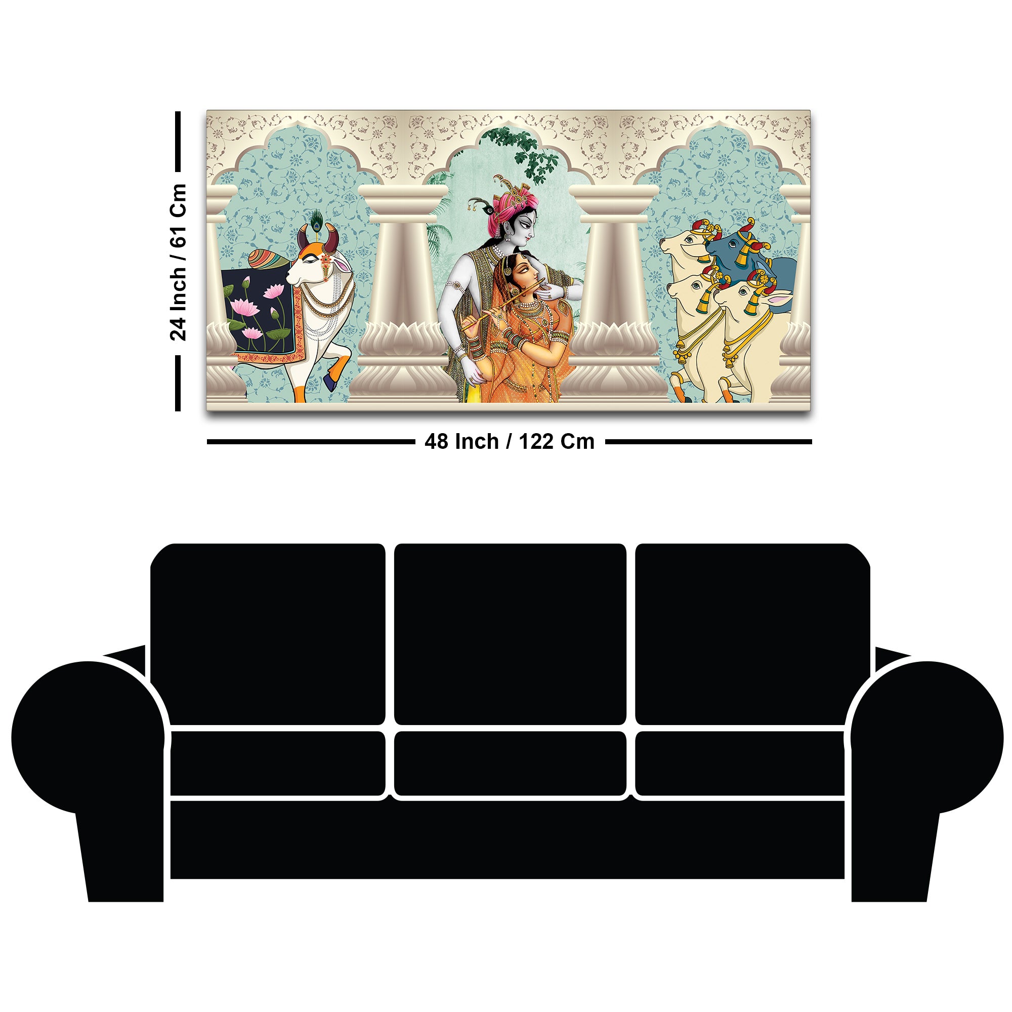 Radha Krishna Nathdwara Pichwai Premium Wall Painting