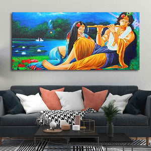 Radha Krishna Painting Canvas Big Wall Painting