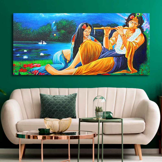 Radha Krishna Painting Canvas Big Wall Painting