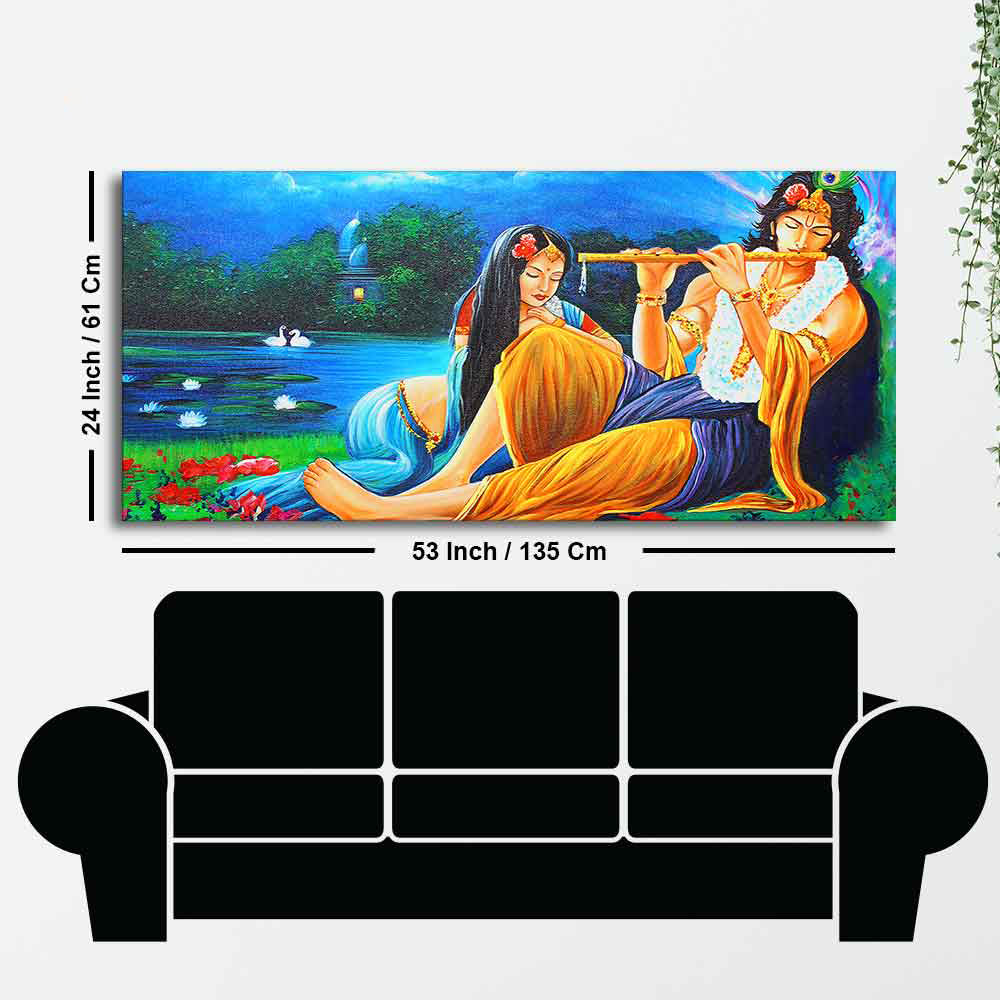 Radha Krishna Painting Canvas Big Wall Painting