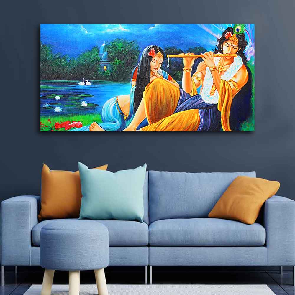 Radha Krishna Painting Canvas Big Wall Painting Wall Art