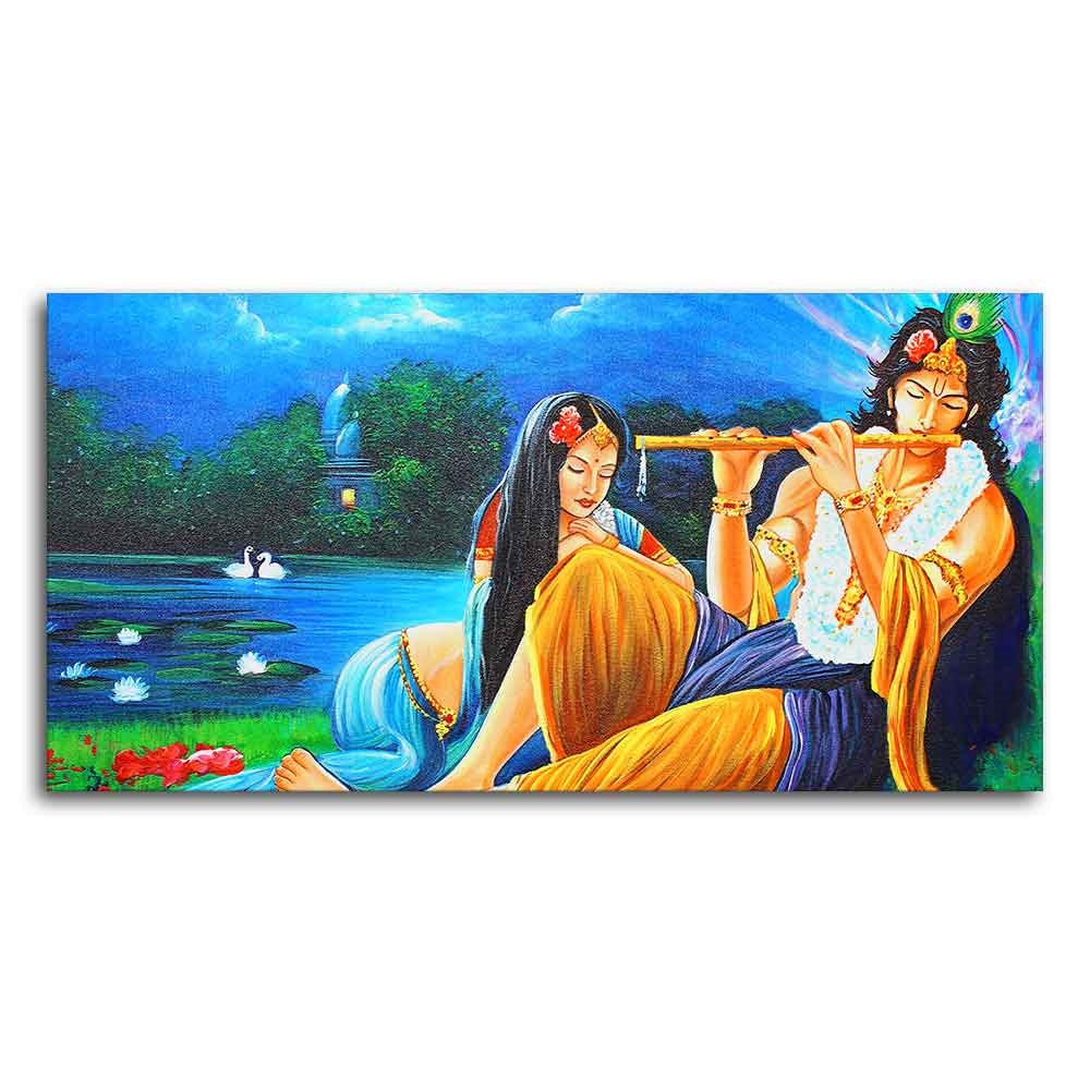 Radha Krishna Painting Canvas Big Wall Painting Wall Art