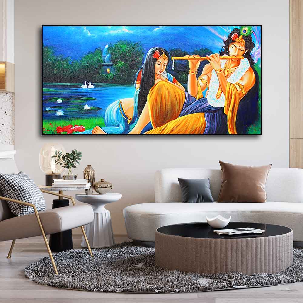 Radha Krishna Painting Canvas Big Wall Painting Wall Art