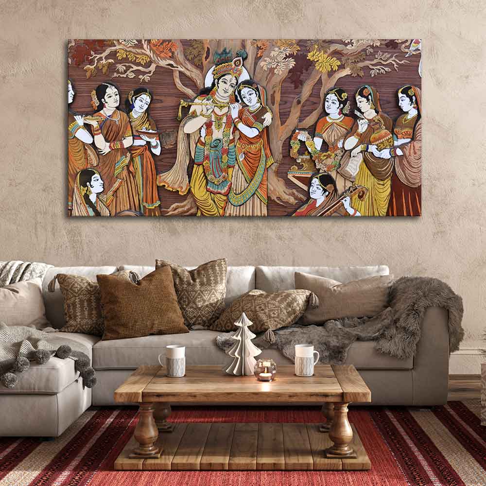 Radha Krishna canvas art