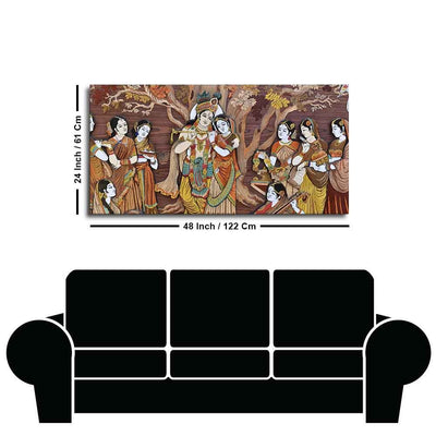 Large canvas Krishna painting