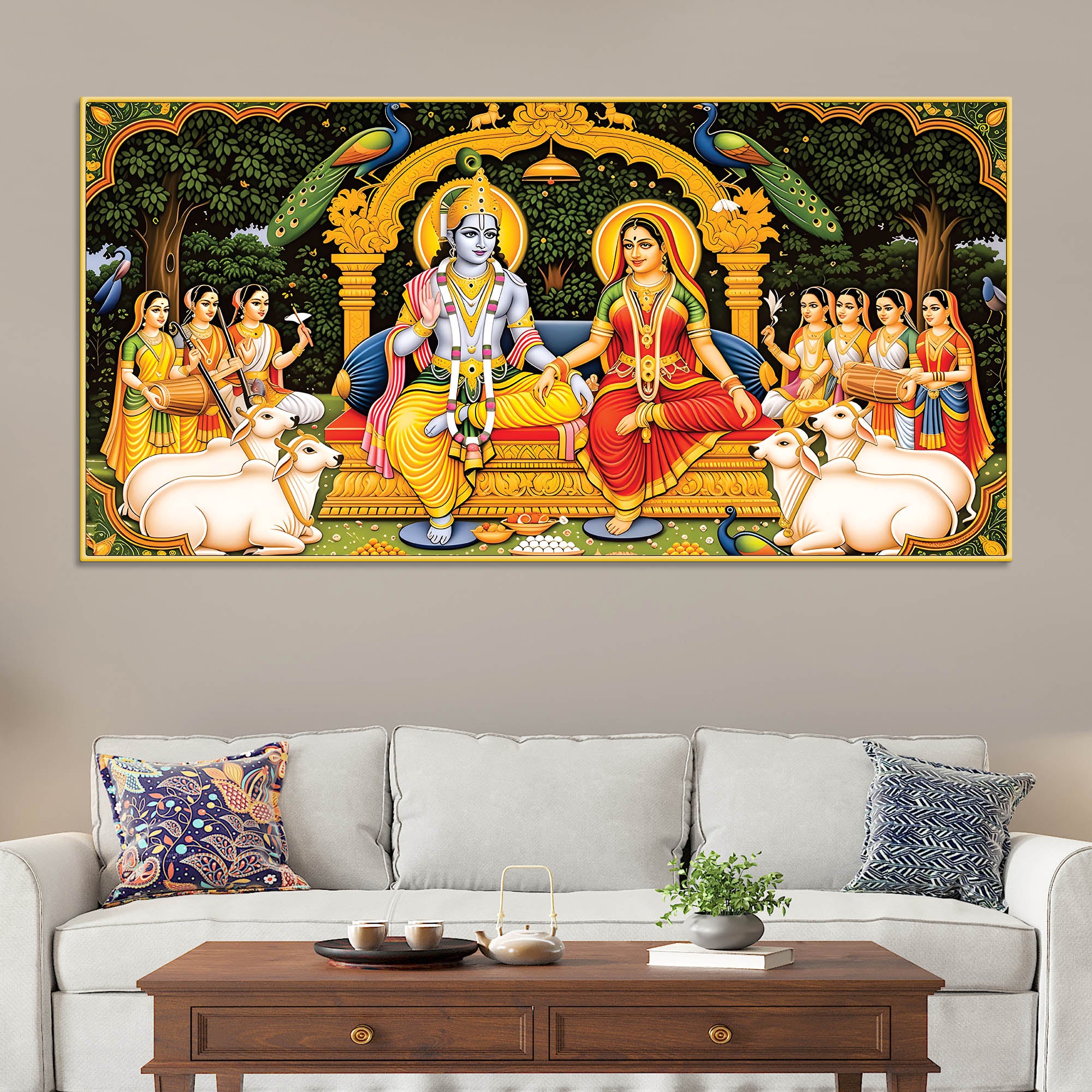 radha-krishna-royal-darbar-spiritual-painting