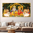 Radha Krishna Royal Darbar Spiritual Painting