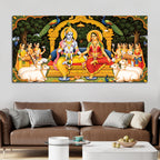 Radha Krishna Royal Darbar Spiritual Painting