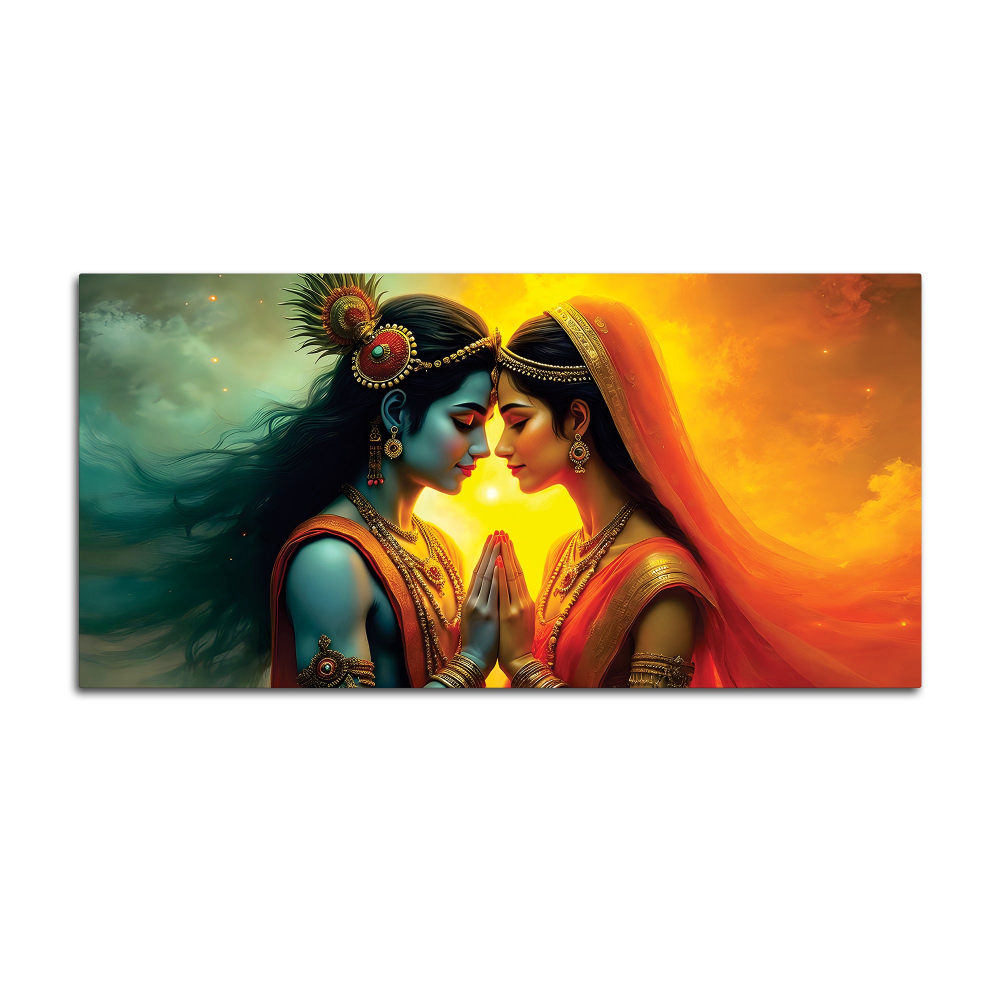 Radha Krishna Serene Canvas Wall Painting for Living Room
